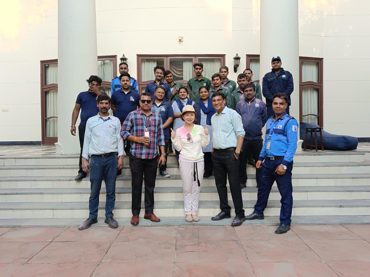 Holi celebration with a client site team